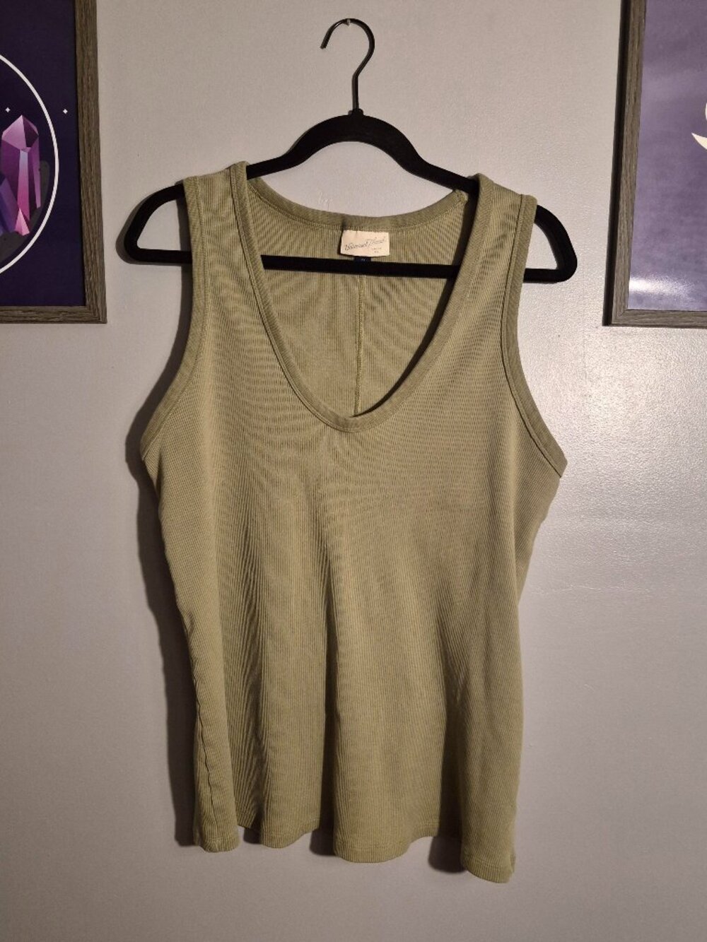 Olive Green Ribbed Tank
